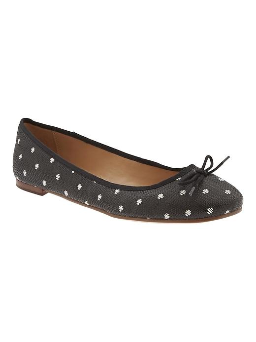 Banana Republic Womens Robin Ballet Flat - Black/white