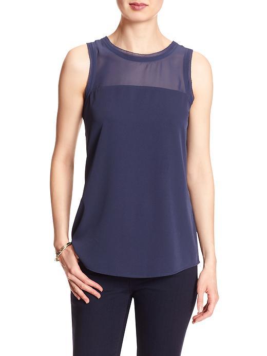 Banana Republic Factory Sheer Tank Size L - Fall Navy