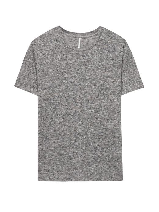 Banana Republic Womens Linen Boyfriend Tee Heather Gray Size Xs