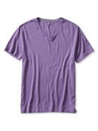 Banana Republic Mens Soft Wash Vee Tee Size L Tall - Wild Geranium