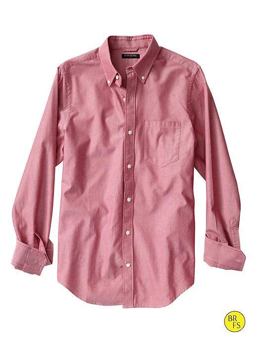 Banana Republic Factory Oxford Shirt - Red Mahogany