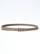 Banana Republic Saffiano Skinny Belt - Mushroom