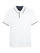 Banana Republic Mens Slim Luxury Touch Polo With Piping - White