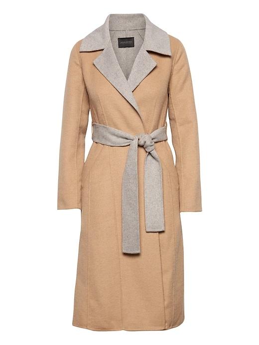 Banana Republic Womens Japan Online Exclusive Wool-blend Coat Camel & Gray Size S