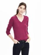 Banana Republic Merino Sweater Vee - Dark Berry