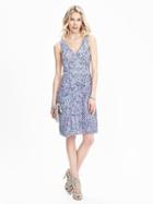 Banana Republic Womens Multi Print V Neck Dress Size 0 - Hot Pink