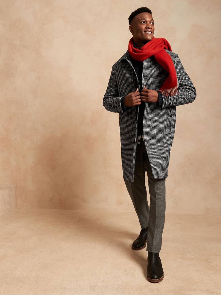 Italian Houndstooth Car Coat