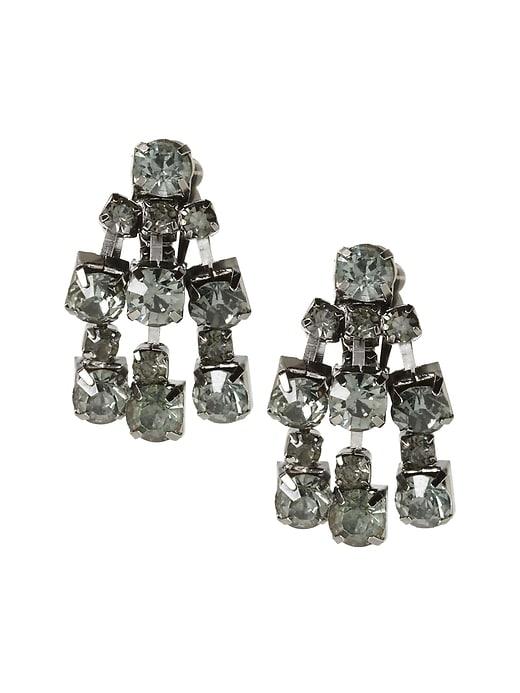 Banana Republic Womens Shimmer & Shine Clip-on Statement Earring Hematite Size One Size