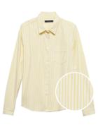 Banana Republic Petite Quinn-fit Stripe Oxford Shirt