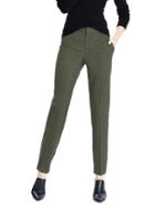 Banana Republic Womens Ryan Fit Luxe Brushed Twill Pant Size 0 Regular - Olive Fall