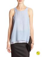 Banana Republic Womens Factory Double Layer Top Size L Petite - Sonata