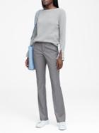 Banana Republic Womens Logan Trouser-fit Machine-washable Pinstripe Pant Light Gray Size 18