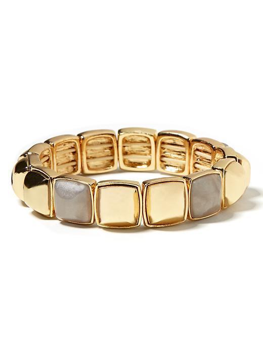 Banana Republic Pyramid Stretch Bracelet - Grey
