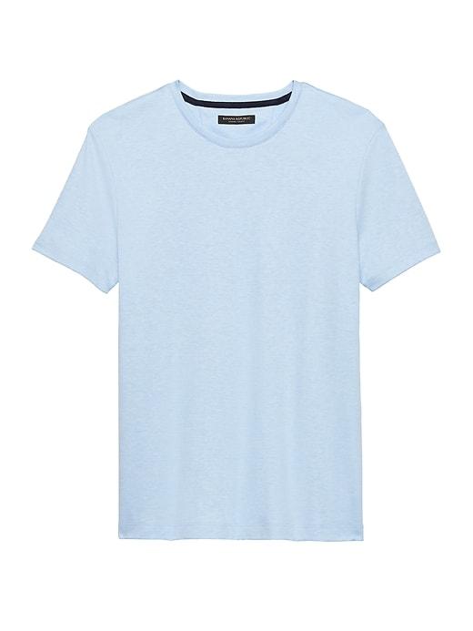 Banana Republic Mens Luxury-touch Crew-neck T-shirt Sky Blue Size L