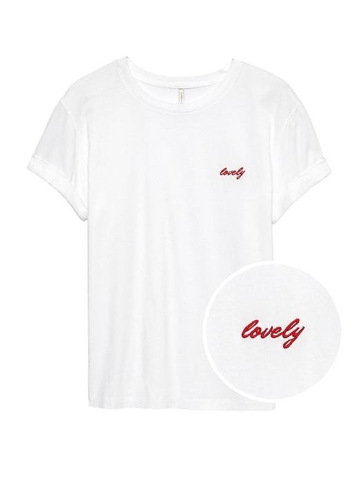 Banana Republic Womens Supima Cotton Graphic Boyfriend Tee Pure White Size Xl