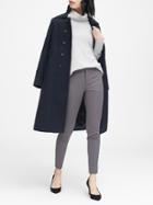 Banana Republic Womens Sloan Skinny-fit Sparkle Pinstripe Pant Navy Blue Size 4