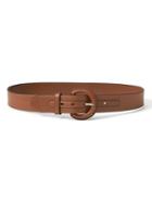 Banana Republic Womens Solid Leather Waist Belt Nutmeg Size Xs