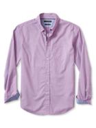 Banana Republic Mens Camden Fit Custom Wash Solid Shirt Size L Tall - Lilac