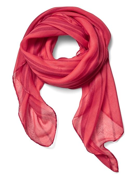 Banana Republic Womens Stripe Extra-large Square Scarf Coral Size One Size
