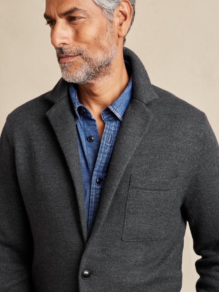 Milano Wool-blend Sweater Blazer