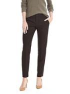 Banana Republic Womens Avery Fit Luxe Brushed Twill Pant Size 0 Regular - Dark Brown