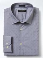 Banana Republic Mens Camden Fit Supima Cotton Dobby Print Shirt - Light Blue