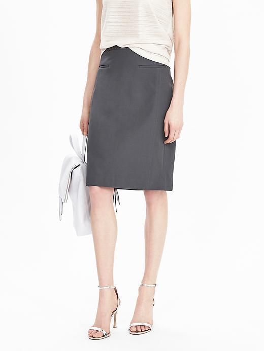Banana Republic Womens Bi Stretch Pencil Skirt Size 10 - Dark Charcoal