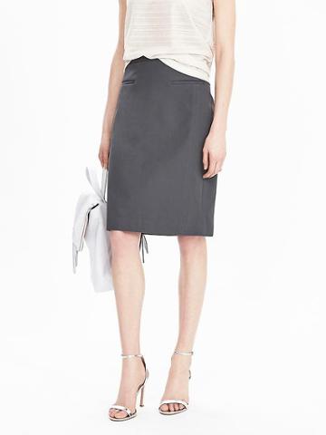 Banana Republic Womens Bi Stretch Pencil Skirt Size 10 - Dark Charcoal