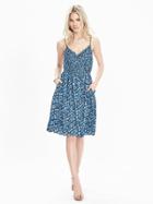 Banana Republic Womens Strappy Floral Dress Size 0 - Boat Blue