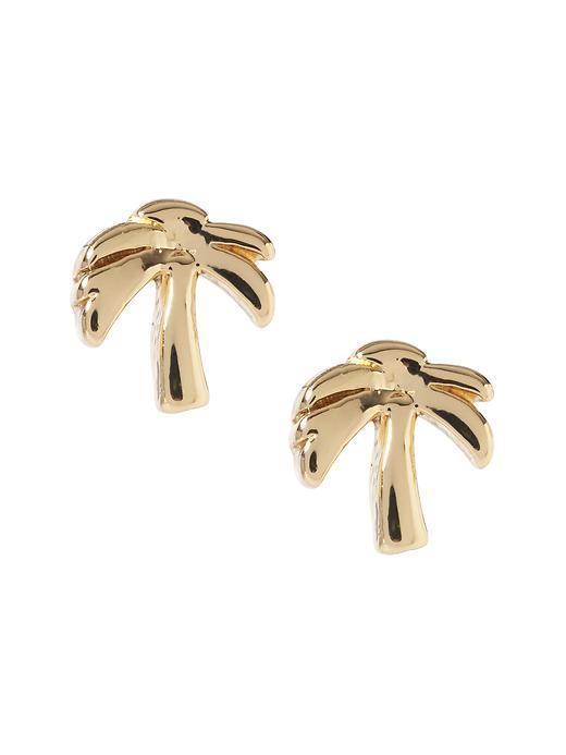 Banana Republic Palm Tree Earring Size One Size - Gold