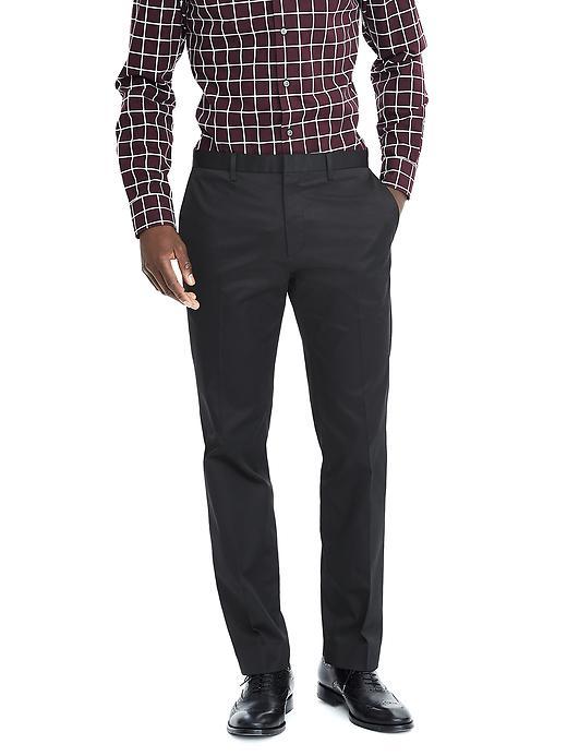 Banana Republic Slim Non Iron Cotton Pant Size 32w 36l Tall - Black