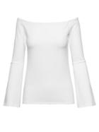 Banana Republic Womens Stretch Cotton-modal Off-the-shoulder Top White Size S