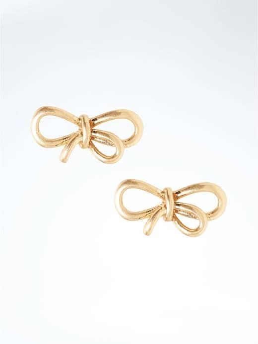 Banana Republic Golden Bows Earrings - Gold
