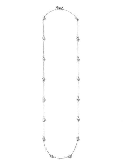 Banana Republic Delicate Cluster Layer Necklace - Silver