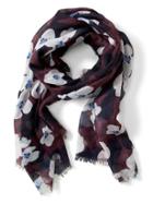 Banana Republic Womens Orchid Sheer Rectangular Scarf - Plum