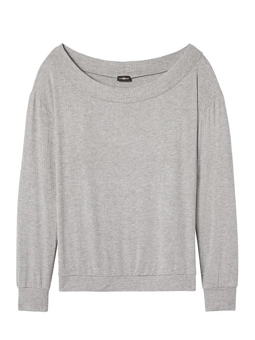 Banana Republic Womens Cosabella   Alessandra Long-sleeve Top Heather Gray Size M