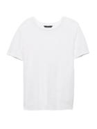 Banana Republic Womens Linen Blend Cross-back T-shirt White Size L