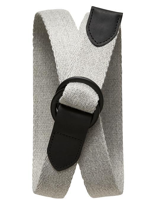 Banana Republic Webbed Flannel Belt Size L - Light Gray