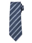 Banana Republic Mens Striped Silk-wool Nanotex Tie Light Blue Size One Size