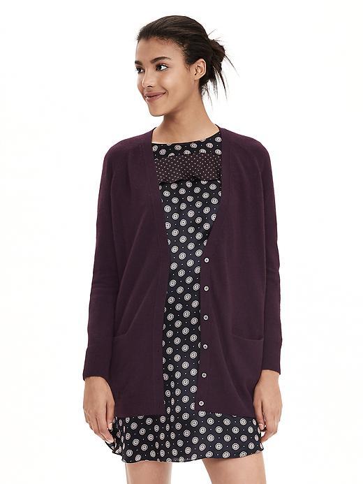 Banana Republic Womens Italian Cashmere Blend Boyfriend Cardigan Size L - New Vineyard