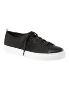 Banana Republic Womens Open-knit Sneaker Black & Silver Size 5