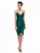 Banana Republic Womens Strappy Drape Front Dress Size 0 - Cosmic Teal