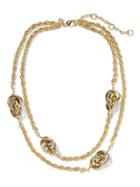 Banana Republic Womens Love Knot Necklace Gold Size One Size