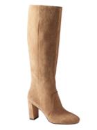 Banana Republic Womens Tall Block-heel Boot Tobacco Suede Size 6