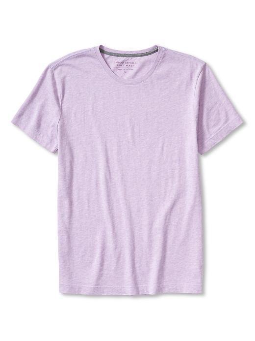 Banana Republic Mens Soft Wash Tee Size L Tall - Lavender Heather