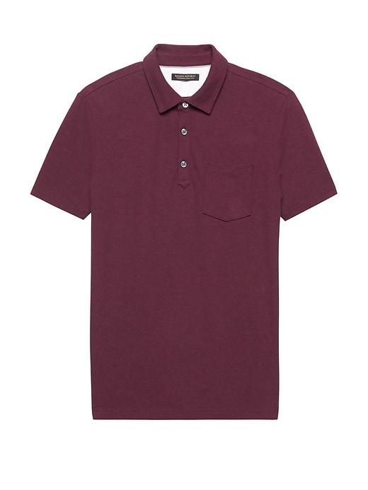 Banana Republic Mens Don';t-sweat-it Polo Shirt Burgundy Wine Size L