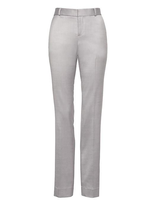Banana Republic Womens Logan Trouser-fit Wool-blend Pant Light Gray Size 12