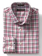 Banana Republic Mens Camden Fit Non Iron Multi Gingham Shirt - Saucy Red