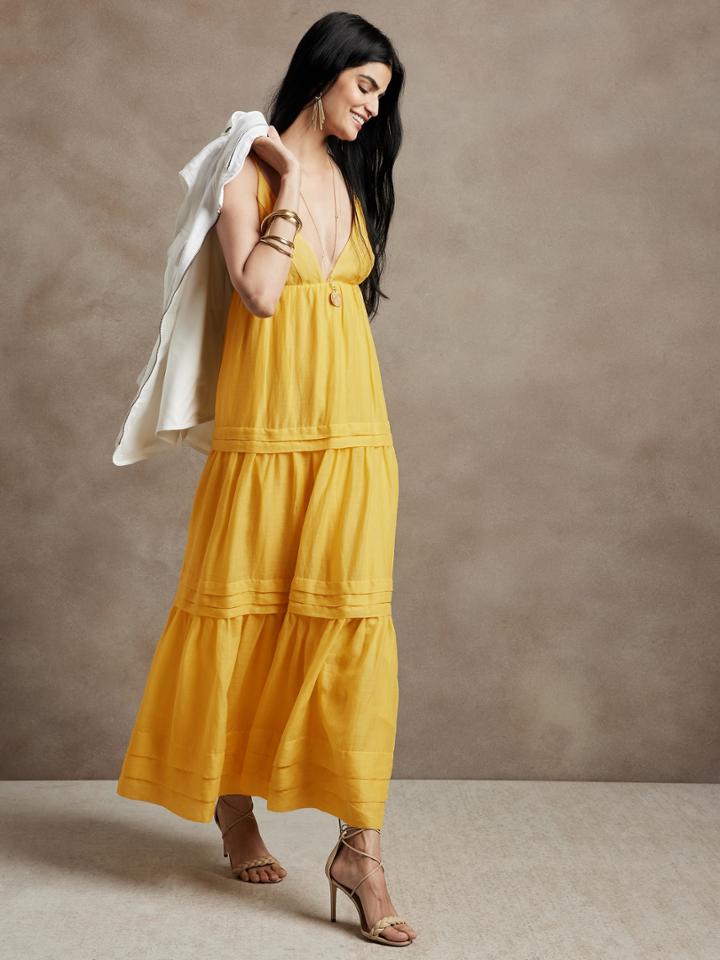 Petite Solstice Ramie Maxi Dress