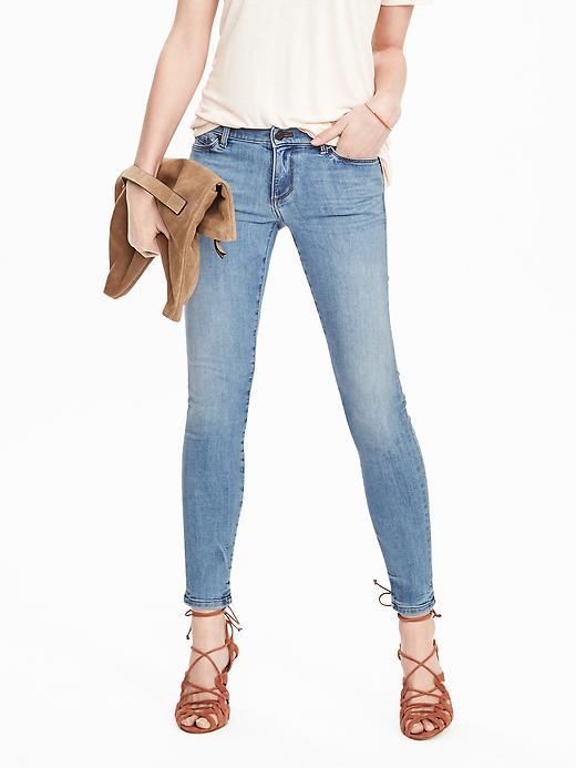 Banana Republic Womens Light Wash Skinny Ankle Jean Size 0 Short - Light Wash